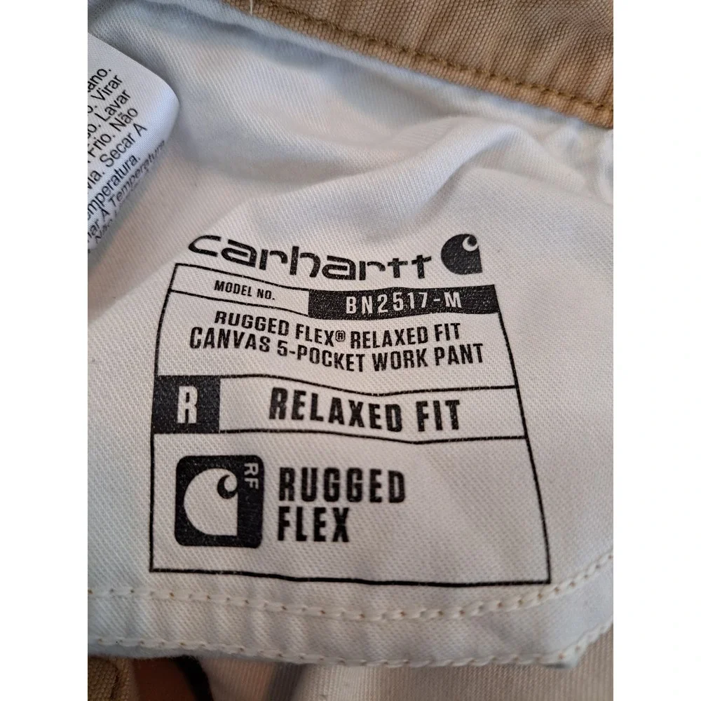 Carhartt Men's Relaxed Fit Rugged Flex Canvas 5- Pocket Work Pant 38X30 - Picture 7 of 8